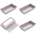 thumbnail image 1 of CHEFMADE Mini Rectangle Tart Pan Set, 2x4-inch 4Pcs with Removable Loose Bottom Non-Stick Oblong Quiche Bakeware for Oven and Instant Pot Baking (Champagne Gold), 1 of 8