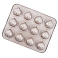 thumbnail image 1 of CHEFMADE Muffin Cake Pan, 12-Cavity Non-Stick Chestnut-Shaped Bakeware, Dishwasher Safe Oven Baking Pan (Champagne Gold), 1 of 7