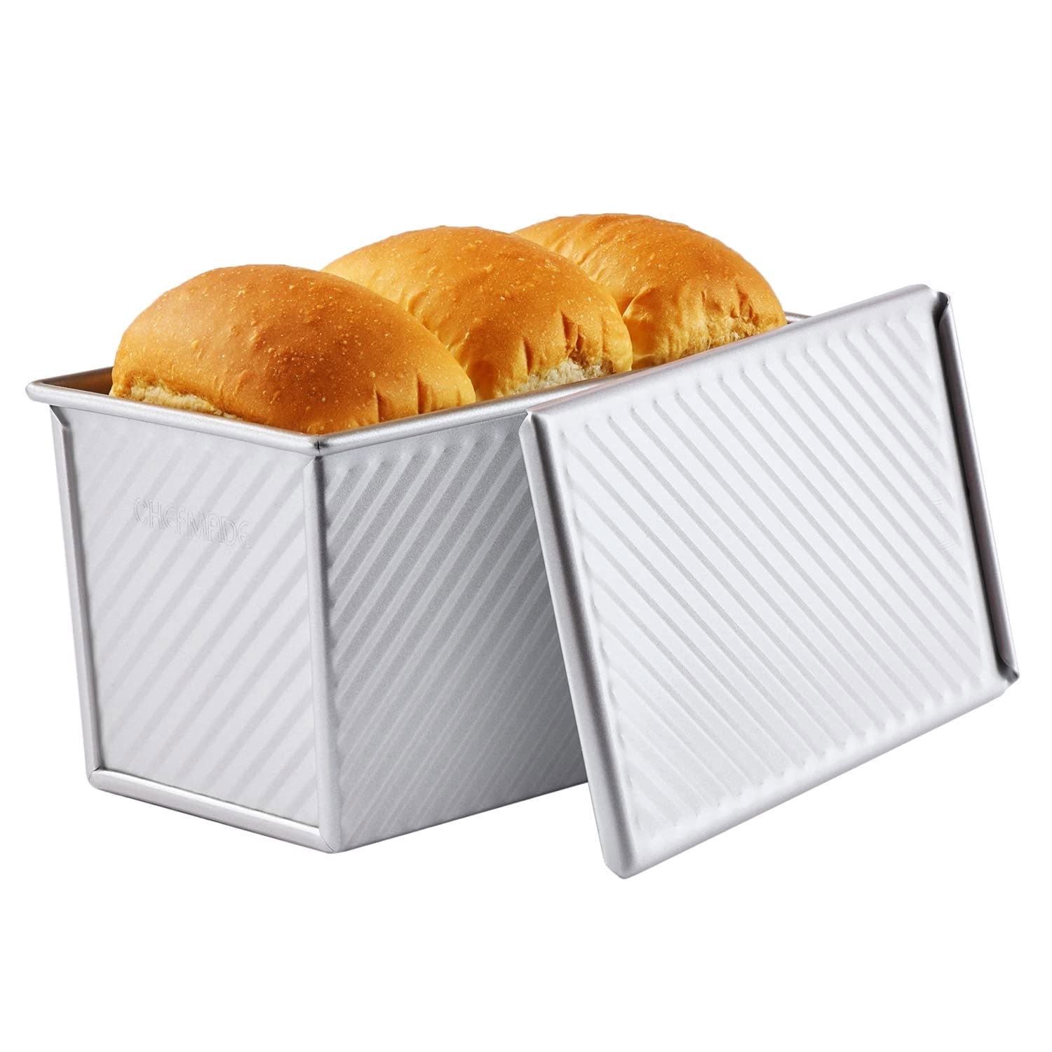 MOUYAT Pullman Broodvorm Met Deksel 2,2 Lbs / 1kg - Non-Stick Aluminium 33x12x12 Cm
