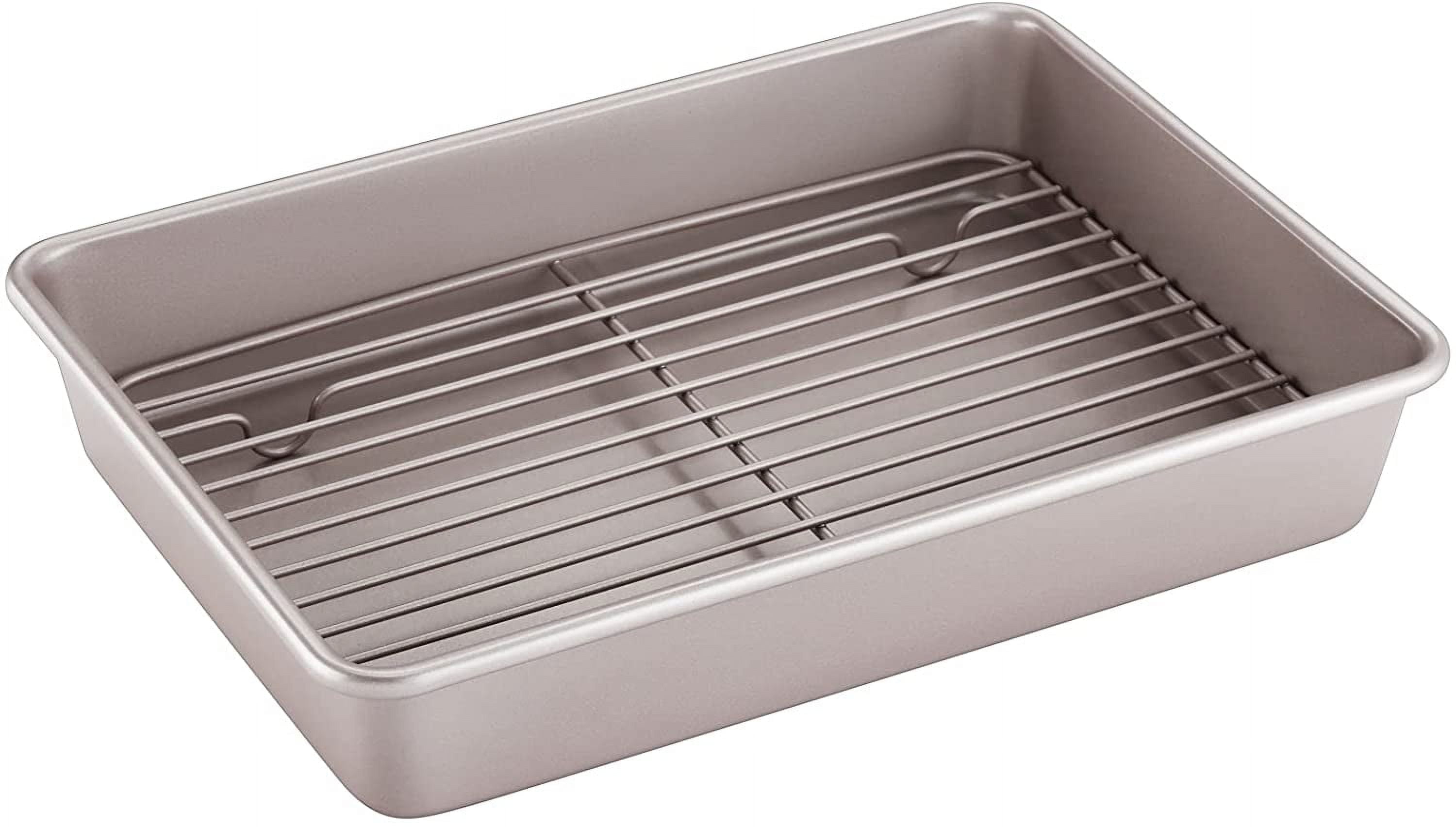 CHEFMADE 13-Inch Non-Stick Roasting Pan with Rack, Deep Dish Oven