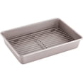 thumbnail image 1 of CHEFMADE Roasting Pan with Rack, 13-Inch Non-Stick Carbon Steel Bakeware, Oven & Dishwasher Safe, 9"x13"x2.4"(Champagne Gold), 1 of 8