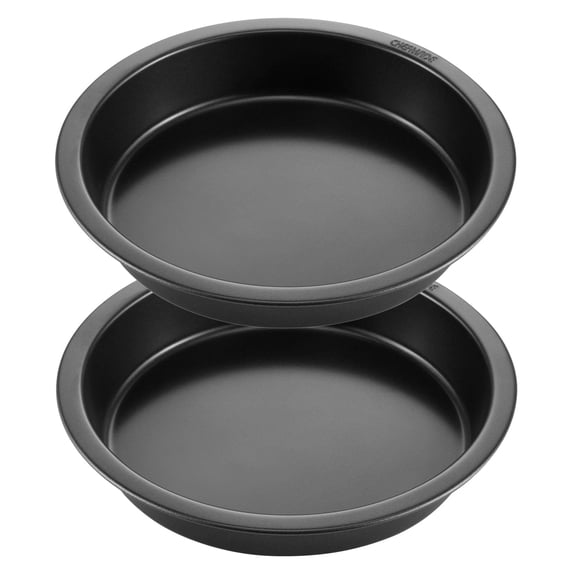 CHEFMADE Round Cake Pan, Non-Stick 8-inch Cake Pan for Baking, Set of 2(Black)