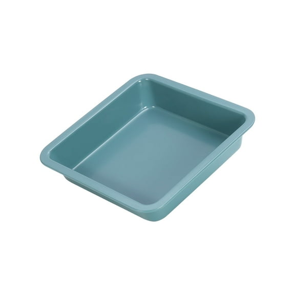 CHEFMADE Square Cake Pan, 8-inch Non-Stick Carbon Steel Deep Dish Pan for Oven Baking Mold Baking Tray Ovenware for Cakes, Bread, Pizza, Cookies(Green)