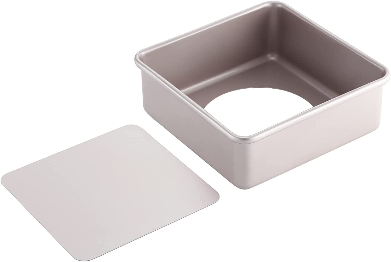 CHEFMADE Square Cake Pan, 8-inch Deep Dish with Removable Loose