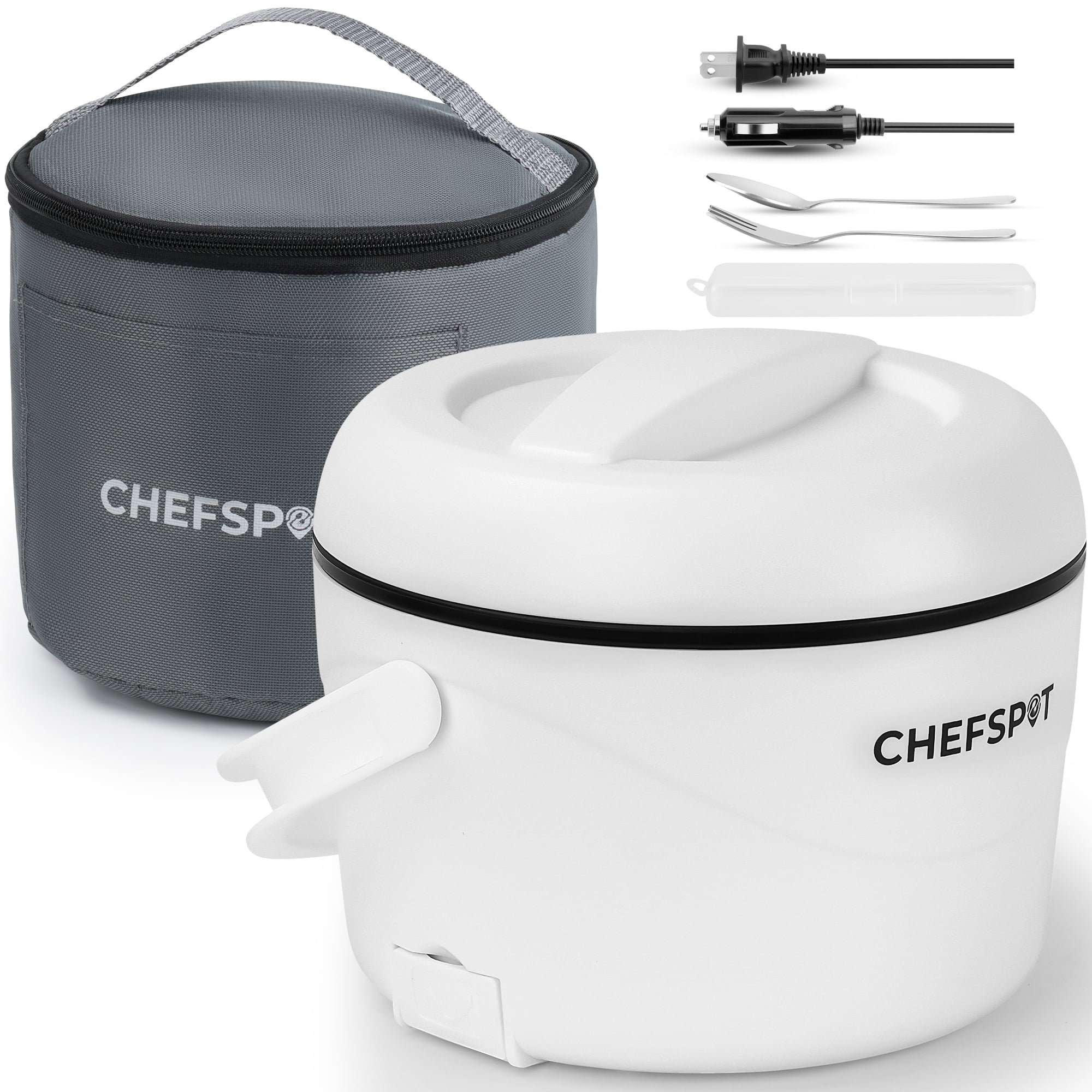 CHEFSPOT 37oz Electric Lunch Box, 80W Portable Food Warmer for Car ...