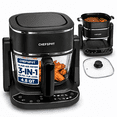 thumbnail image 1 of CHEFSPOT 3-in-1 Glass Air Fryer, Indoor Grill and Hot Pot Cooker, 4.8 Qt, 1300W, 8 Presets, 1 of 9