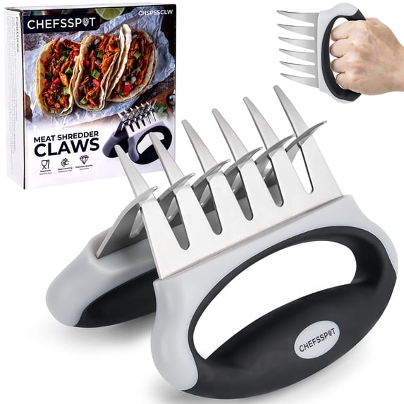 CHEFSPOT Stainless Steel Meat Shredder Claws - Beef Chicken Grilling Accessories, Dishwasher Safe
