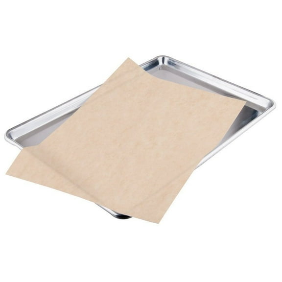 CHEFworth Unbleached Quilon Treated Natural Brown Parchment Paper Baking Sheets Pan Liner 8x12 250 Sheets for 1/4 pan