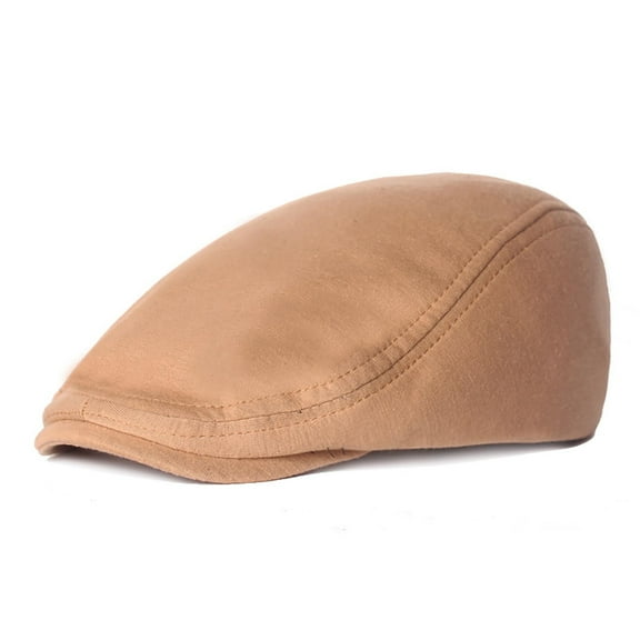 CHEGUTA Beret Hats for Women 1 Pieces Newsboy Men's Hat Cotton Soft Stretch Fit Men Cap Cabbie Driving Solid Color Hats Khaki