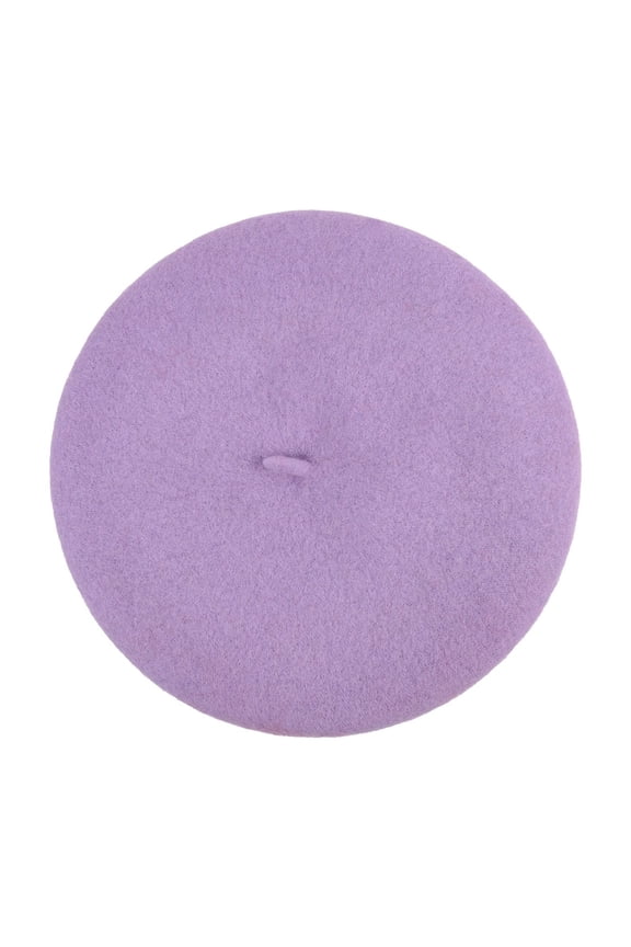 Beret Hats for Women Wool Hat French Fashion Ladies Caps Girls Lady Solid Color Hats Purple