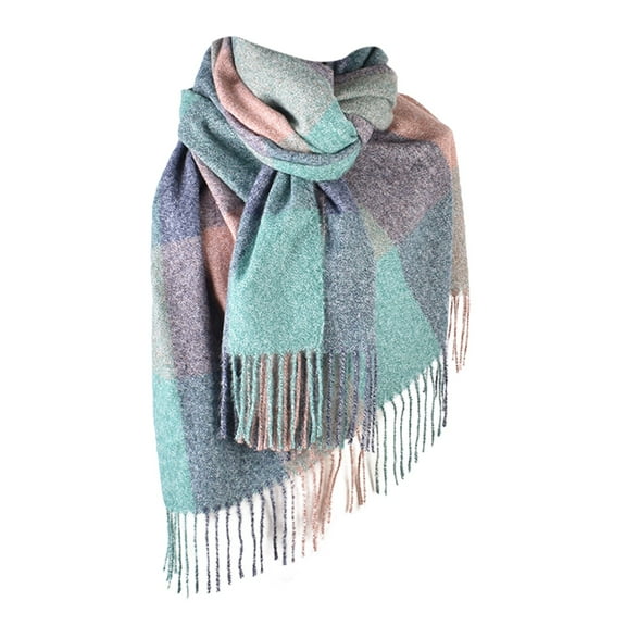 CHEGUTA Neck Scarf for Women Winter Scarf,Women's Autumn Winter Solid Color Thick Warm Fringe Shawl Scarves