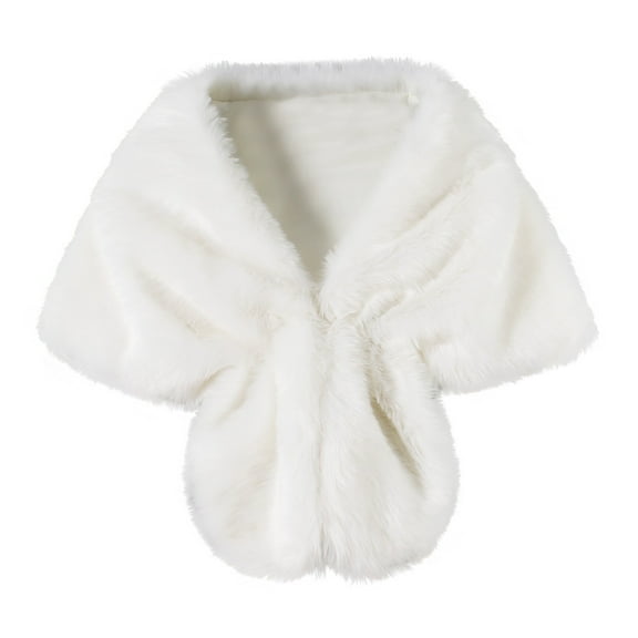 CHEGUTA Scarf for Women Winter Scarf,Fashion Elegant Bridal Wedding Faux Plush Long Warm Wrap Shawl Stole Scarf