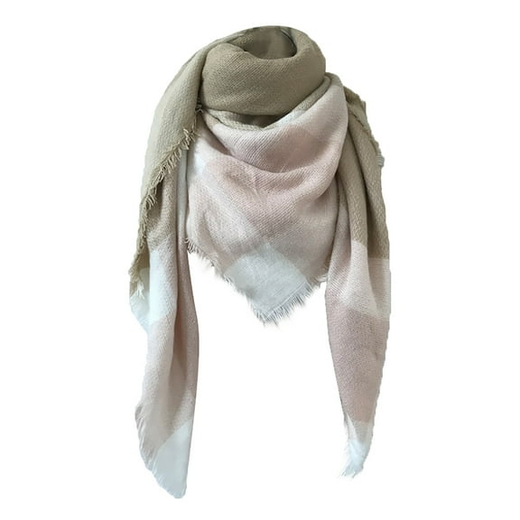 CHEGUTA Scarf for Women Winter Scarf,Premium Winter Large Knit Plaid Checked Square Blanket Scarf Shawl Wrap