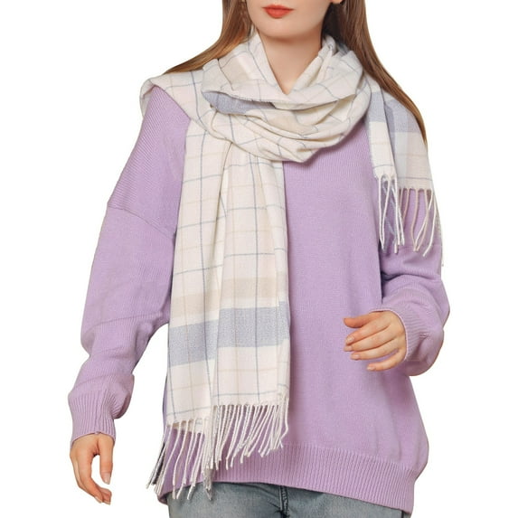CHEGUTA Scarf for Women Winter Scarf,Women's Autumn Winter Colorful Plaid Thick Warm Fringe Shawl Scarves