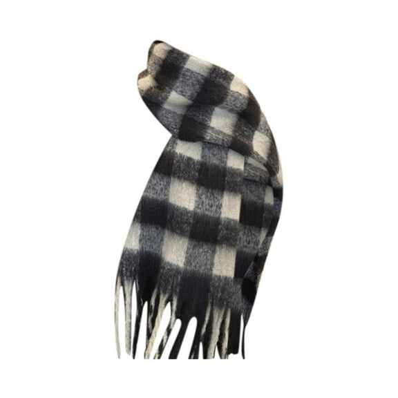 CHEGUTA Scarf for Women Winter Scarf,Women's Woven Knitted Colourful Check Pattern Long Thick Fringes Winter Warm Scarf