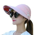 thumbnail image 1 of CHEGUTA Visor Hats for Women Summer Foldable Sunscreen Beach Hat Sunshade Floral Hats Pink, 1 of 7