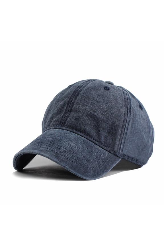 Womens Baseball Caps Classic Style Cap All Cotton Made Adjustable Men Women Low Hat Solid Color Hats Navy