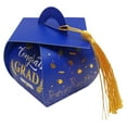 thumbnail image 1 of CHELIASD 10Pcs Graduation Cap Gift Boxes with Tassel, Class of 2026 Graduation Candy Boxes Centerpieces for Tables Party Decorations, Mini Treat Chocolate Box Graduate Favors Supplies, 1 of 5