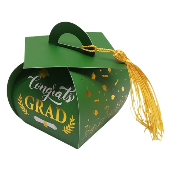CHELIASD 10Pcs Graduation Cap Gift Boxes with Tassel, Class of 2026 Graduation Candy Boxes Centerpieces for Tables Party Decorations, Mini Treat Chocolate Box Graduate Favors Supplies