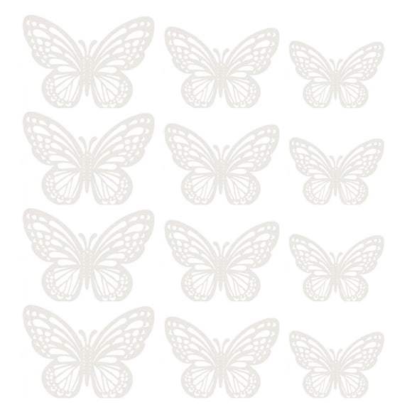 CHELIASD 12 Pcs 3D Multicolor Butterflies Wall Sticker Decal Mural Home Decoration 3 Sizes Butterflies Decorations for Kids Bedroom Nursery Classroom Party Decoration Wedding Decor DIY Gift