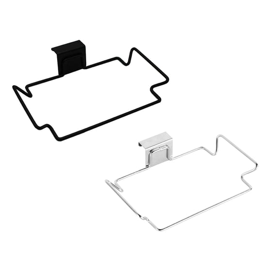 CHELIASD 2Pcs Large Stainless Steel Trash Bag Holder for Kitchen Cabinets Doors and Cupboards, Under Sink Bag Holder, Garbage Bag Holder, Waste Can, Kitchen Trash Cans