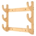 thumbnail image 1 of CHELIASD 3 Tiers Sword Holder Wall Display Sword Rack，Wall Mounted Sword Holder，Cool Stand ，Flute Display Bamboo Stand, 1 of 9