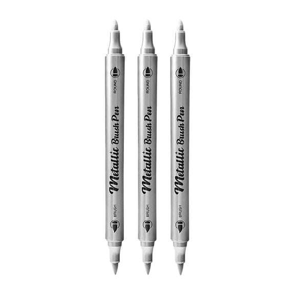 CHELIASD 3pcs Acrylic Paint Markers Paint Pens for Drawing Brush Tips for Fabric Rock Glass Wood DIY Eggs Art Craft for Adults Teens Easter Basket Stuffers 5ml