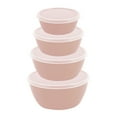 thumbnail image 1 of CHELIASD 4-Piece Classic Plastic Prep Bowls with Lids, Nesting Plastic Small Mixing Bowl Set for Mixing, Baking, Prepping, Cooking and Serving Food, Microwave and DishwasherSafe, 1 of 9