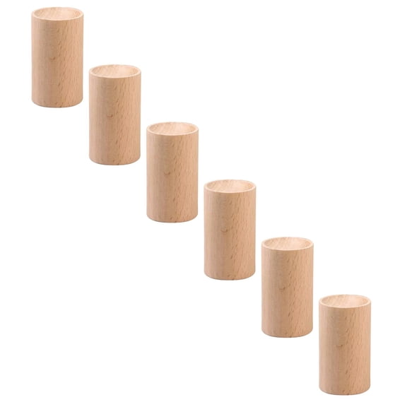 CHELIASD 6pcs Wooden Essential Oil Diffuser Small Wood Fragrance DIffusers, Round Wooden Aromatherapy Diffuser for Home Bedroom Office Toilet Car Yoga Room Sauna Room