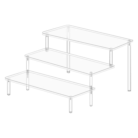 CHELIASD Acrylic Display Risers, 1/2/3 Tier Perfume Organizer Stand, Clear Cupcake Stand Holder, Large Shelf Risers for Figures, Dessert Shelves for Party, Display Shelf for Decor and Organizer