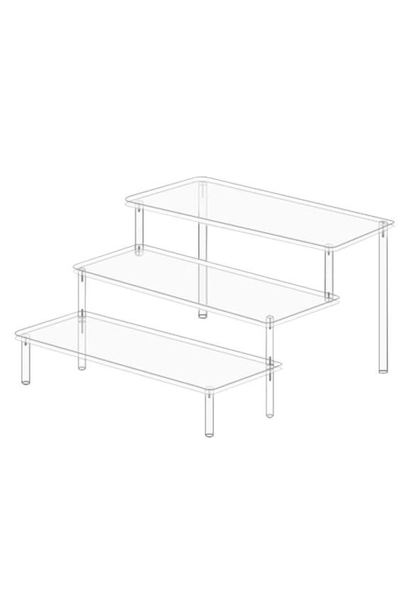 Acrylic Display Risers, 1/2/3 Tier Perfume Organizer Stand, Clear Cupcake Stand Holder, Large Shelf Risers for Figures, Dessert Shelves for Party, Display Shelf for Decor and Organizer