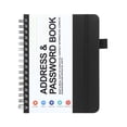 thumbnail image 1 of CHELIASD Address and Password Book with Alphabetical Tabs Hardcover Spiral Bound Address Organizer for Contacts,Internet Website Logins,Telephone Book Notebook Journal for Home Office, 1 of 9