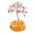 thumbnail image 1 of CHELIASD Feng Shui Citrine Money Tree Decorative Crystal Bonsai for Home and Office, LuckyWealth Tree with Base Gold Coin and Amulet, Small Desktop Fortune Ornament Requires, 1 of 7