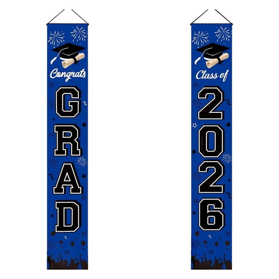CHELIASD Graduation Decorations 2026, Red and Black Class of 2026 Party Decor, Graduation Banners and Supplies for High School or College Celebration