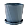 thumbnail image 1 of CHELIASD Plant Pots with Hole Plastic Flower Pot Resin Plants Pot with Saucer Decorative Plant Pots, Modern Planters for Indoor Plants, Room & Office Décor, Great Stocking Stuffers, 1 of 8