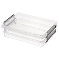 thumbnail image 1 of CHELIASD Plastic Storage Bins with Latching Lids Portable Project Case Clear File Box Stackable Storage Containers for Organizing A4 Paper, Photo, Document, Scrapbook, 1 of 4