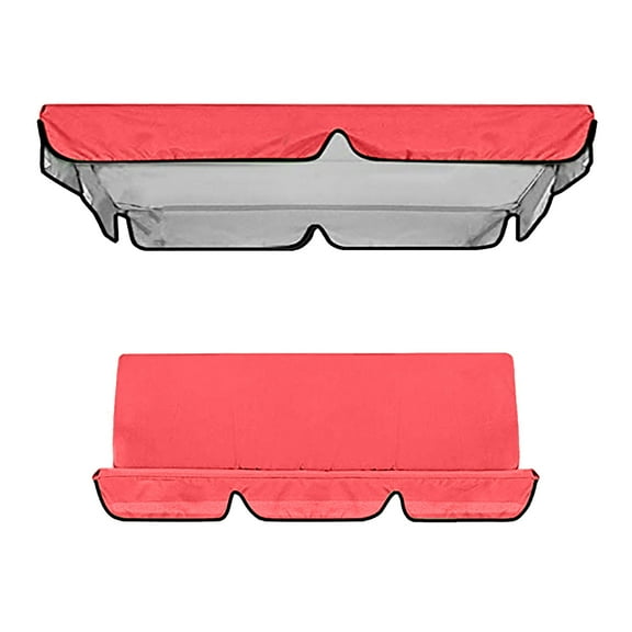 CHELIASD Porch Swing Canopy Swing Canopy, Replacement Swing Cover, Sun Shade Awning Cover, for Outdoor Garden Patio Porch Yard, 1× Swing top (142×120×18cm) + 1× Seat cover (150×150×10cm)