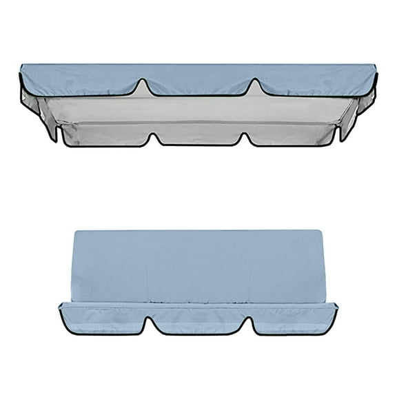 CHELIASD Porch Swing Canopy Swing Canopy, Replacement Swing Cover, Sun Shade Awning Cover, for Outdoor Garden Patio Porch Yard, 1× Swing top (164×114×15cm) + 1× Seat cover (130×140×8cm)