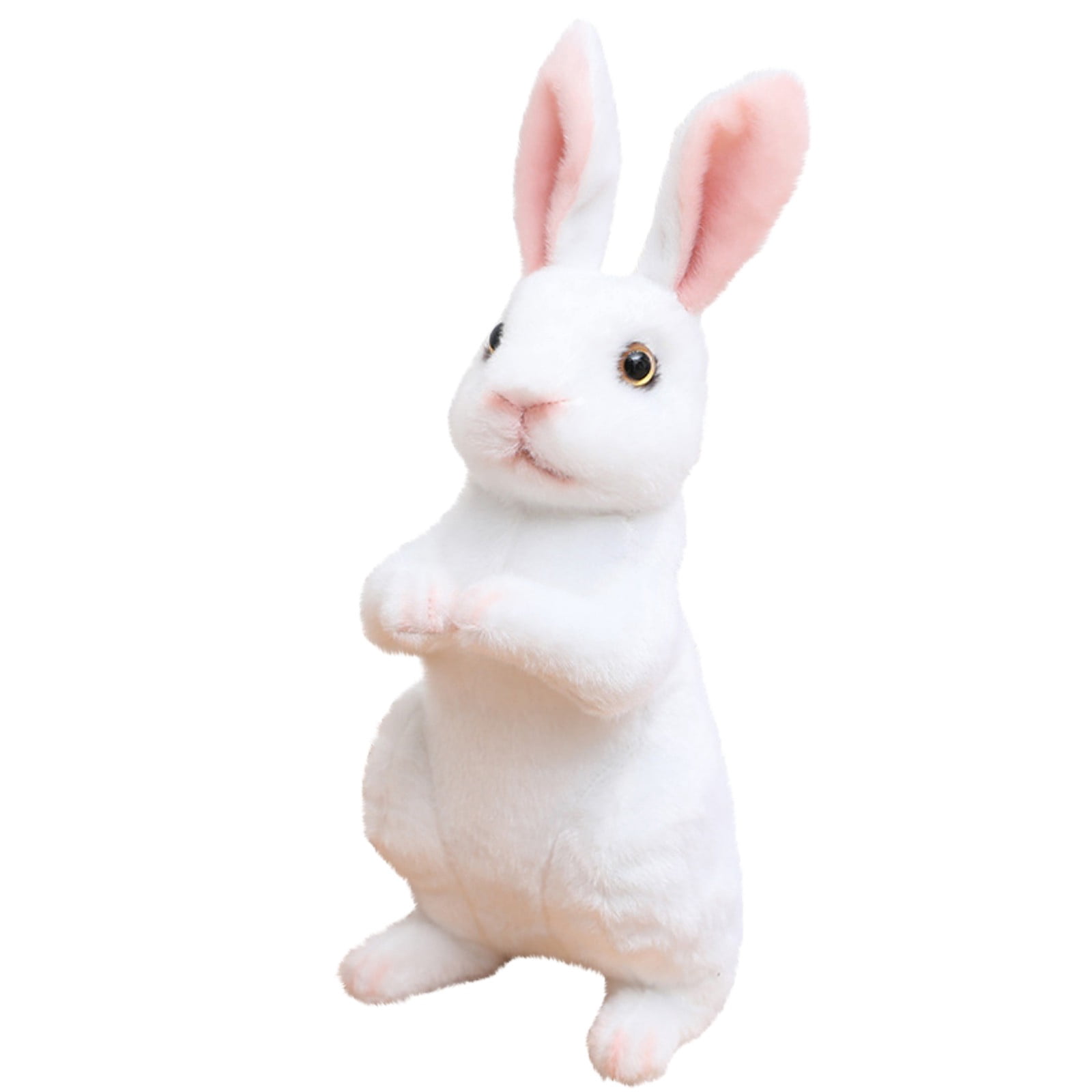 CHELIASD Realistic Stuffed Bunny Plush Toy Lifelike Soft Stuffed Animal with Multiple Colors Cute Easter Bunny Plushie for Kids Toddlers Perfect for Easter Home Tabletop Decor