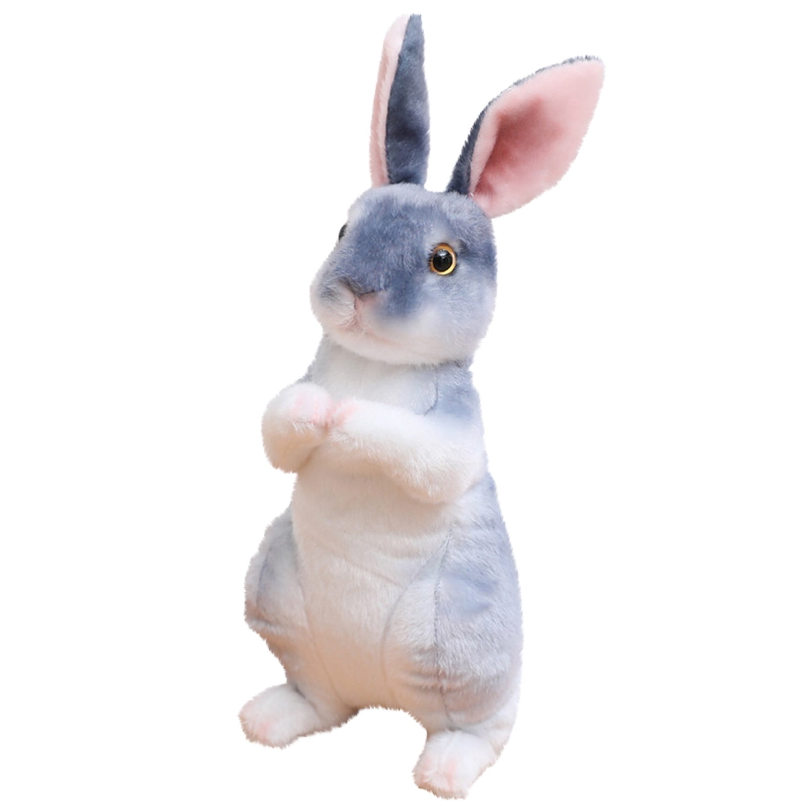 CHELIASD Realistic Stuffed Bunny Plush Toy Lifelike Soft Stuffed Animal with Multiple Colors Cute Easter Bunny Plushie for Kids Toddlers Perfect for Easter Home Tabletop Decor