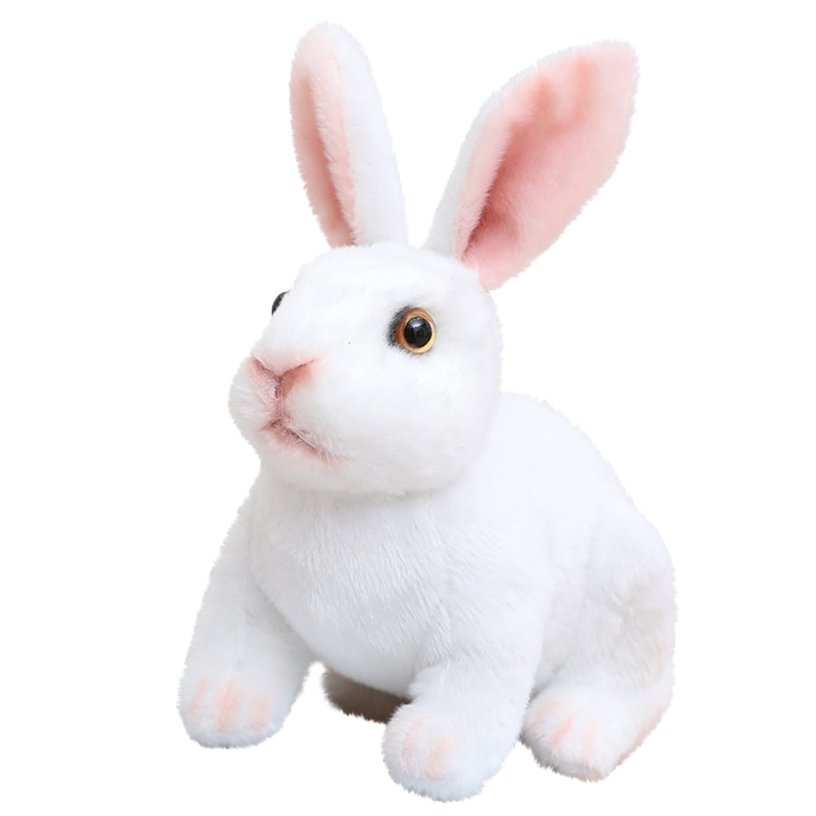 CHELIASD Realistic Stuffed Bunny Plush Toy Lifelike Soft Stuffed Animal with Multiple Colors Cute Easter Bunny Plushie for Kids Toddlers Perfect for Easter Home Tabletop Decor