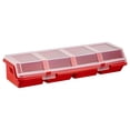 thumbnail image 1 of CHELIASD Screw Organizer Box with Lid 4 Compartments Small Parts Organizer Plastic Stackable Nut and Bolt Hardware Storage Tool Bin Divider Sorting Screw Box for Workbench Garage, 1 of 9