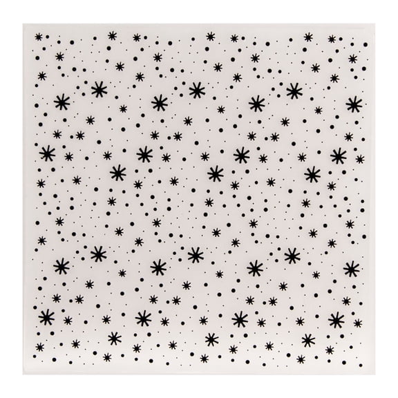 CHELIASD Snowflake & Stars Plastic Embossing Folder, 3D Textured Impressions Template for Card Making Scrapbooking, Paper Craft Album Stamps DIY Dcor, Creative Background Pattern Tool
