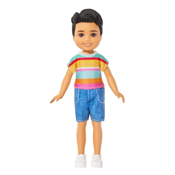 Barbie Club Chelsea Koji Boy Small Doll, 6-Inch with Brunette Hair in Removable Outfit & Shoes