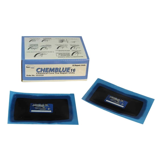 CHEMBLUE 16 Tire Repair Unit, Radial Truck Tire Repair Patch for Punctures and Section Injuries, 12121CH (4 x 2-5/8-Inches), (Box of 10), Made in USA