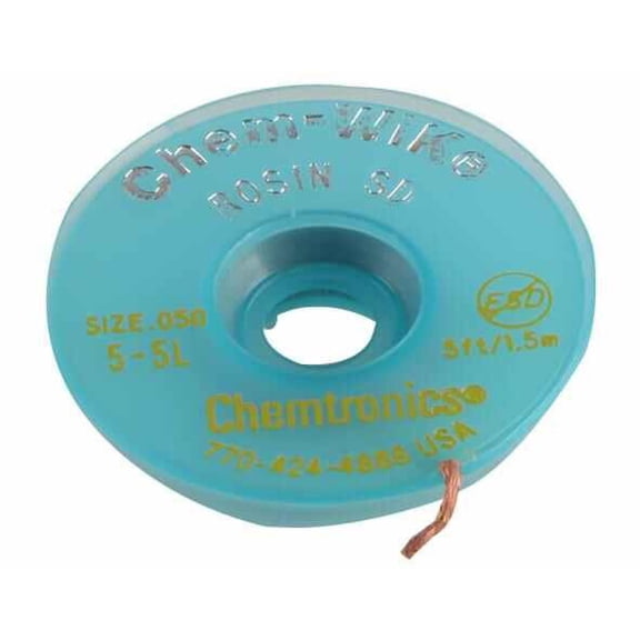 CHEMTRONICS - Chem-Wik Rosin Desoldering Braid Yellow Label 1.3mm x 1.5m
