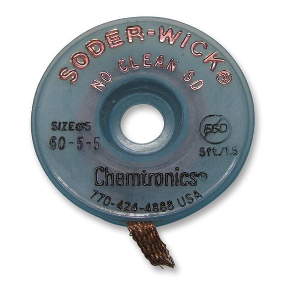 CHEMTRONICS - Soder-Wick No Clean Desoldering Braid Green Label 2.0mm x 1.5m