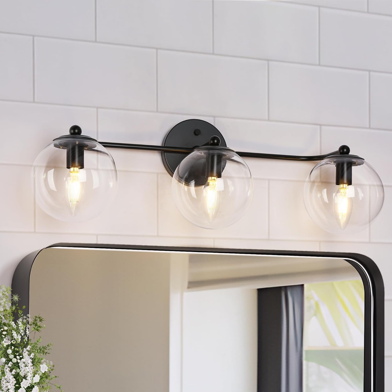 CHENCHEN Bathroom Light Fixtures, 3-Light Bathroom Lights Over Mirror ...