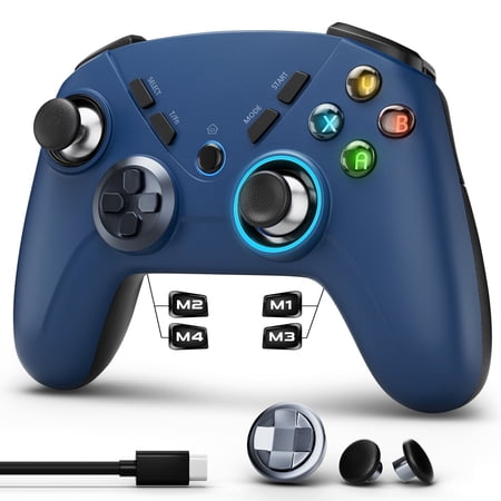 CHENGDAO Wireless PC Controller for PC/Android/iPhone/Switch, with 4-Programmable Back Buttons, Turbo