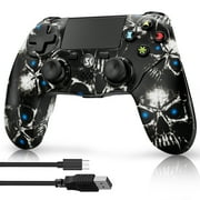 CHENGDAO P4/PC Wireless Controller, 6-Axis Sensor, Dual Vibration, LED Indicator, Touchpad - Black